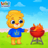 Grilling Memorial Day GIF by Lucas and Friends by RV AppStudios