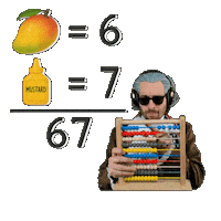 6 7 Mango Sticker