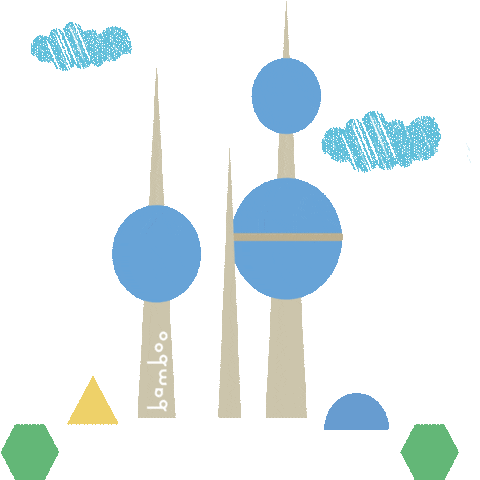 kuwait towers bamboo Sticker by bamboopreschool