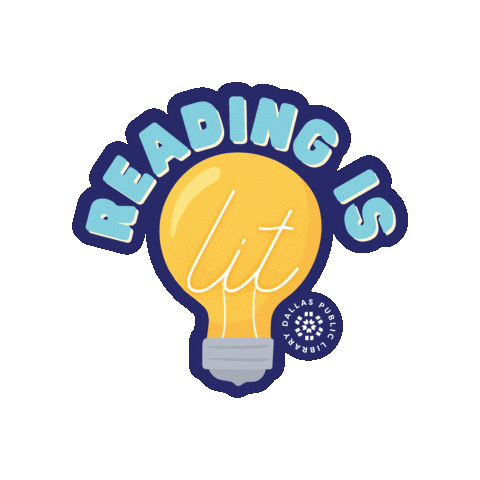 DallasPublicLibrary giphygifmaker books reading read Sticker