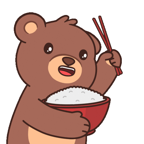 Hungry Teddy Bear Sticker by BEARISH