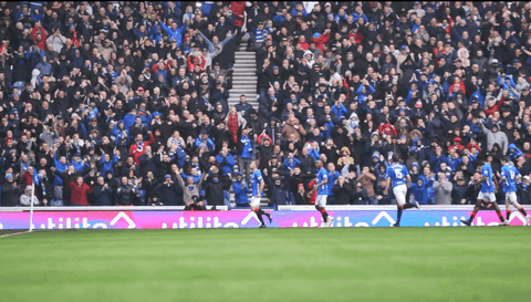 scott arfield celebration GIF by Rangers Football Club