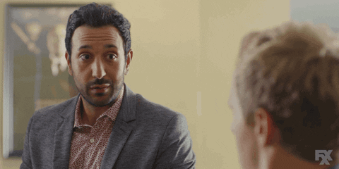 lying desmin borges GIF by You're The Worst 
