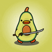 digitalducks stabby quacks digital ducks duck with knife GIF