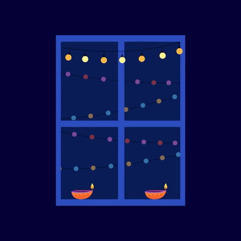 Diwali Lights Window