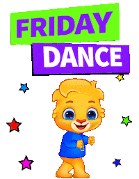 Excited Its Friday Sticker by Lucas and Friends by RV AppStudios
