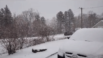 Snow Reported in Stafford, Connecticut, as Temperatures Dip