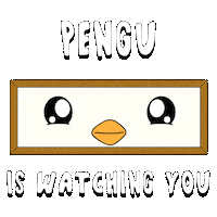 Looking I See You Sticker by Pudgy Penguins