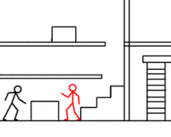 stick figure round GIF