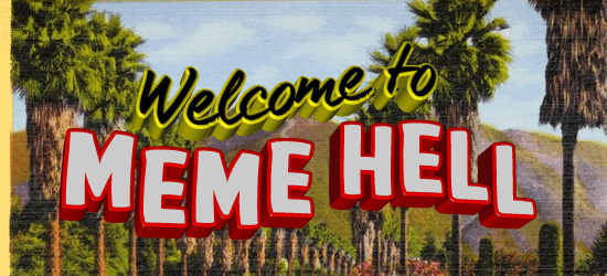 postcard Welcome to meme hell GIF by AnimatedText