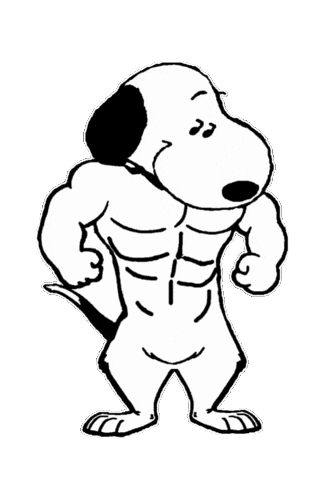 Snoopywashere strong snoopy snoopywashere strong snoopy Sticker