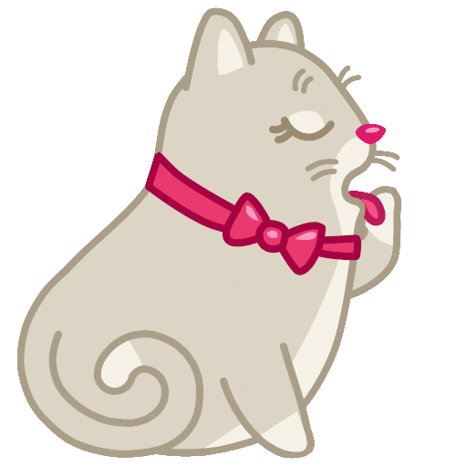 Cat Cartoon Sticker by Iconka