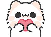Broken Heart Cat Sticker