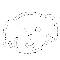 犬 白 Sticker
