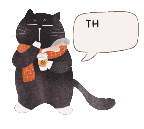Black Cat Thank You Sticker