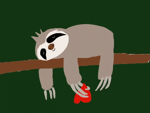 Tired Sloth GIF by Barbara Pozzi