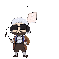 Benjamin Franklin Lightning Sticker