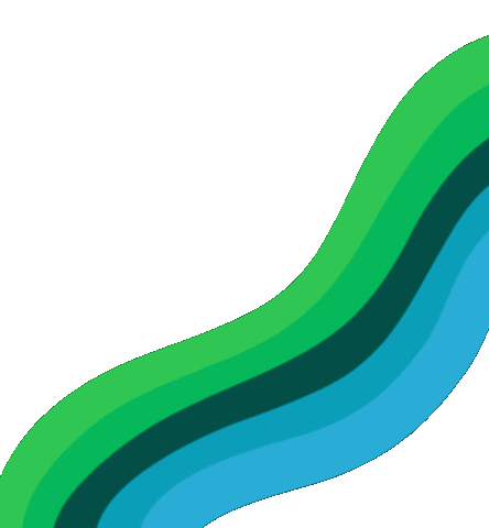 Blue Green Waves Sticker