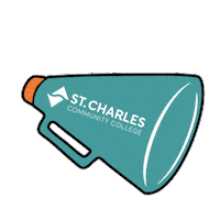 School Spirit Megaphone Sticker by St. Charles Community College
