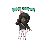 Come Join Me Sticker by Afro Unicorn