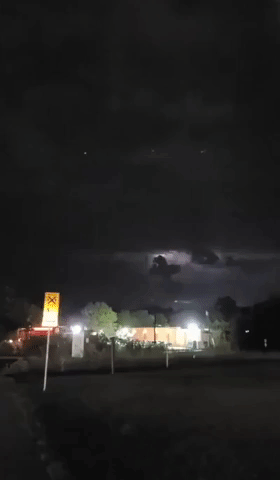 Lightning Seen Over Norman, Oklahoma, as Storms Bring Flood Risk