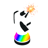 agenturgaertner party rainbow action horse Sticker