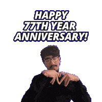 77 Year Anniversary Sticker