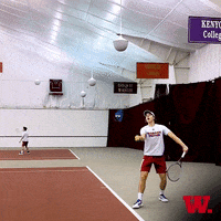 WabashCollege jump college tennis hit GIF