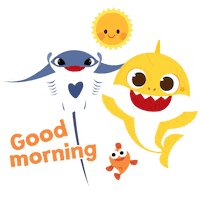 Good Morning Baby Shark Sticker by Resorts World Sentosa
