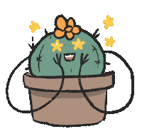Stars Cactus Sticker