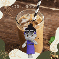 Refreshing Coffee Time GIF by Zhotcita