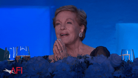 Julie Andrews Reaction GIF by American Film Institute