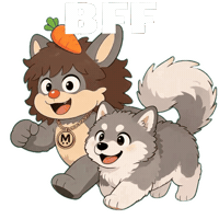 Waving Dog Day Sticker