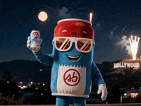 drinkstudybreak cheers fireworks hollywood losangeles GIF