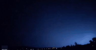 Lightning Storm Lights Up Skies Over Hobart