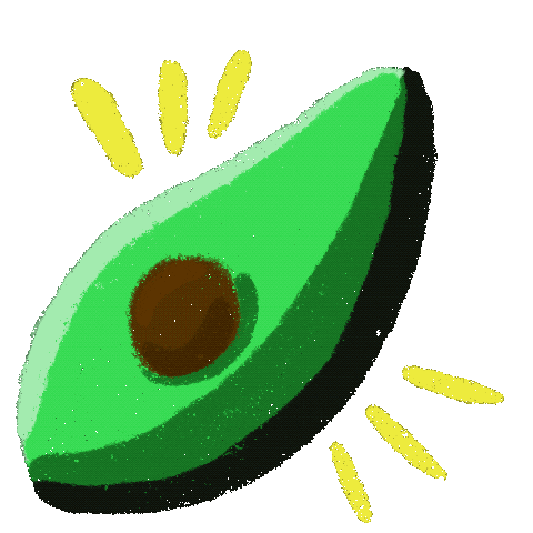 Salud Avocado Sticker