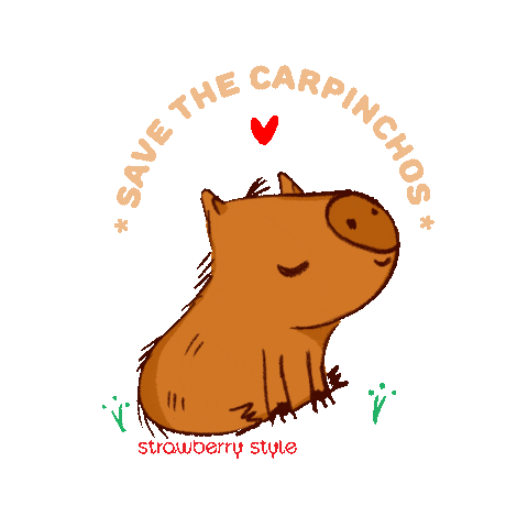 Carpincho Sticker by strawberrystyle