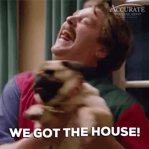 accuratemortgage giphygifmaker house happy dance mortgage GIF