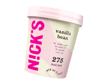 Nickseu glass nicks no added sugar vanilla bean Sticker