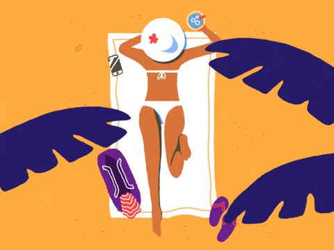 summer tanning GIF by Lobster Studio