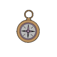 Compass Sticker by Mujer In Time