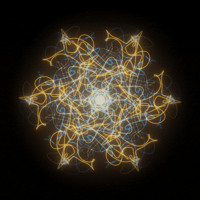 xponentialdesign loop blue orange glow GIF