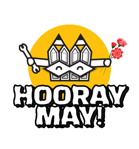 May Day Sticker by Stamatia Alexaki