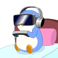 Playing Virtual Reality Sticker by Pudgy Penguins