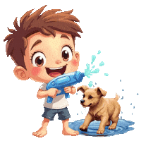 Boys Girls Cute Puppy Sticker