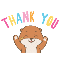 Happy Thanks Sticker by Otah & Friends
