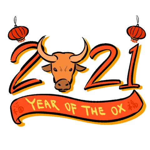 New Year Ox Sticker by INTO ACTION