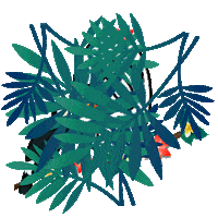 leaves toucan Sticker by Flossy Style