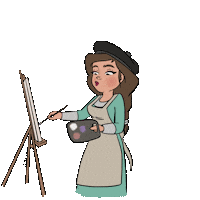Artist Painting Sticker
