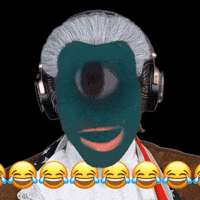 Blank Stare Blue Alien GIF